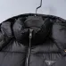 Prada Hooded Puffer Jacket Winter Warm Thick Quilted Coat, Black, Navy Blue, Khaki #B67983