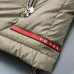 Prada Hooded Puffer Jacket Winter Warm Thick Quilted Coat, Black, Navy Blue, Khaki #B67983