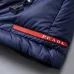 Prada Hooded Puffer Jacket Winter Warm Thick Quilted Coat, Black, Navy Blue, Khaki #B67983