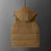 Prada Hooded Wool‑Blend Puffer Vest Men Sleeveless Gilet Outerwear, Camel Brown, Light Gray #B67986