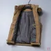 Prada Hooded Wool‑Blend Puffer Vest Men Sleeveless Gilet Outerwear, Camel Brown, Light Gray #B67986