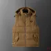 Prada Hooded Wool‑Blend Puffer Vest Men Sleeveless Gilet Outerwear, Camel Brown, Light Gray #B67986