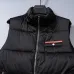 Prada Stand‑Collar Puffer Gilet Men Warm Sleeveless Vest Outerwear, Black, Light Gray, Navy Blue #B67985