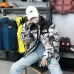 The North Face 4th Gen Snow Mountain Print Stand Collar Puffer Cotton Jacket Unisex #B68800