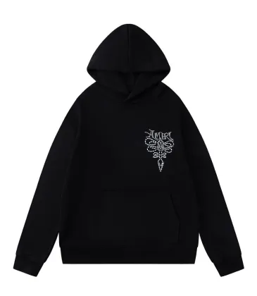AMIRI Black Hoodie Rhinestone Gothic Logo Print Pullover #B68616