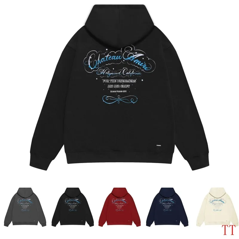 Amiri Multi-color Options Vintage Script Print Pullover Hoodie #B68873