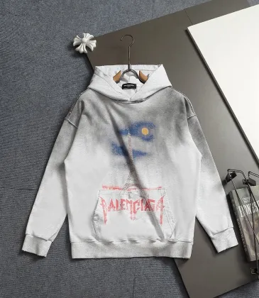 Balenciaga Eiffel Tower Vintage Washed Distressed Hoodie Multi‑Tone #B68027