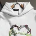Balenciaga Heart Tape Logo Vintage Washed Distressed Hoodie White,Gray,Black #B68029