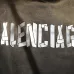 Balenciaga Metallic Tape Logo Vintage Washed Distressed Hoodie Gray,Black‑Brown #B68031