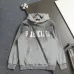 Balenciaga Metallic Tape Logo Vintage Washed Distressed Hoodie Gray,Black‑Brown #B68031
