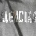 Balenciaga Metallic Tape Logo Vintage Washed Distressed Hoodie Gray,Black‑Brown #B68031