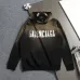Balenciaga Metallic Tape Logo Vintage Washed Distressed Hoodie Gray,Black‑Brown #B68031