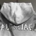 Balenciaga Metallic Tape Logo Vintage Washed Distressed Hoodie Multi‑Tone #B68030
