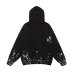 Balenciaga Paint‑Splash Graffiti Printed Pullover Distressed Hoodie Sweatshirt, Black #B67633