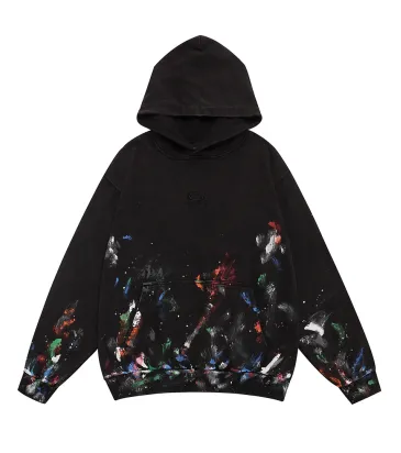 Balenciaga Paint‑Splash Graffiti Printed Pullover Distressed Hoodie Sweatshirt, Black #B67633
