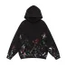 Balenciaga Paint‑Splash Graffiti Printed Pullover Distressed Hoodie Sweatshirt, Black #B67633