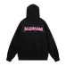 Balenciaga Pink Logo Print Full‑Zip Hooded Jacket, Black #B68047