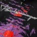 Balenciaga Purple Red Splash Graphic Full‑Zip Hoodie, Black #B68048