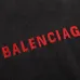 Balenciaga Red Embroidered Washed Distressed Pullover Hoodie Sweatshirt, Black #B67632