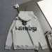 Balenciaga Tape Logo Vintage Washed Distressed Hoodie Gray,White,Black #B68024