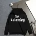 Balenciaga Tape Logo Vintage Washed Distressed Hoodie Gray,White,Black #B68024