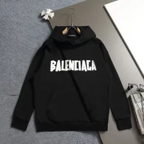 Balenciaga Tape Logo Vintage Washed Distressed Hoodie White,Gray,Black #B68028