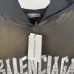 Balenciaga Vintage Faded Hoodie Front Distressed Logo Print Grey Black #B68614