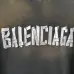 Balenciaga Vintage Faded Hoodie Front Distressed Logo Print Grey Black #B68614