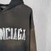 Balenciaga Vintage Faded Hoodie Front Distressed Logo Print Grey Black #B68614