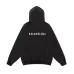 Balenciaga Washed Distressed Logo Pullover Hoodie Sweatshirt, Black #B67631