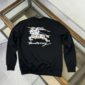 Burberry Graffiti Knight Logo Crewneck Sweatshirt, Black &amp; White #B69210