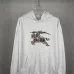 Burberry Hoodie Equestrian Knight Check Logo Print Black Grey #B68612