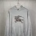 Burberry Hoodie Equestrian Knight Check Logo Print Black Grey #B68612