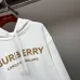 Burberry Pullover Hoodie With Front London Logo Print, White, Black, Beige #B69221