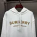 Burberry Pullover Hoodie With Front London Logo Print, White, Black, Beige #B69221