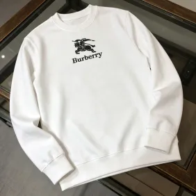 Burberry Small Equestrian Knight Logo Crewneck Sweatshirt, Black &amp; White #B69204