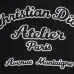 Dior Christian Dior Atelier Logo Embroidered Hoodie, White Khaki Dark Brown Black #B68834