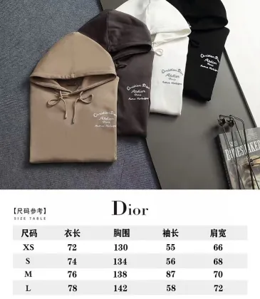 Dior Christian Dior Atelier Logo Embroidered Hoodie, White Khaki Dark Brown Black #B68834 Dior Christian Dior Atelier Logo Embroidered Hoodie, White Khaki Dark Brown Black #B68834