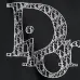 Dior Classic Dior Logo Embroidered Crew Neck Sweatshirt, White and Black #B68835