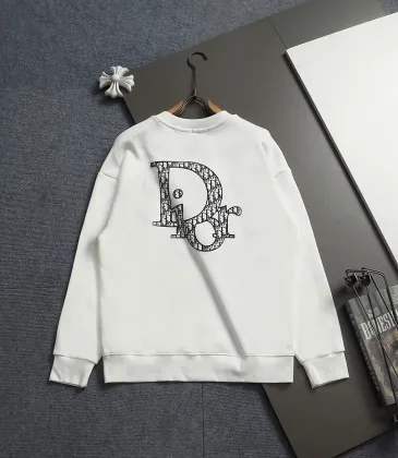 Dior Classic Dior Logo Embroidered Crew Neck Sweatshirt, White and Black #B68835 Dior Classic Dior Logo Embroidered Crew Neck Sweatshirt, White and Black #B68835