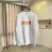 Dior Crew Neck Sweatshirt With Orange Logo Print On Chest, White, Black #B69223