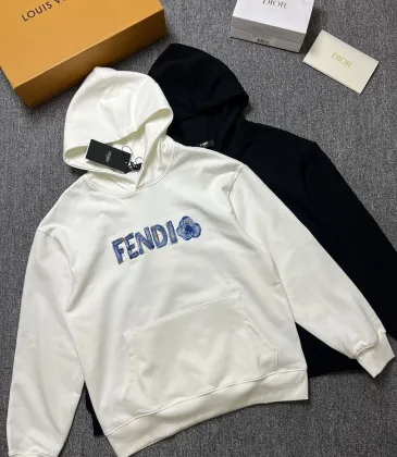 Fendi Floral Logo Print Pullover Hoodie, Black White #B67889 Fendi Floral Logo Print Pullover Hoodie, Black White #B67889