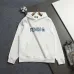 Fendi Men Floral‑Logo Embroidered Pullover Hoodie | Black &amp; White #B67970