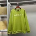 Gucci Crew Neck Sweatshirt With Front Logo Print, White, Navy, Green #B69220