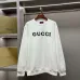 Gucci Crew Neck Sweatshirt With Front Logo Print, White, Navy, Green #B69220