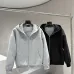 Gucci Full Zip Hoodie, 460gsm Heavyweight Fabric, Heather Grey, Black #B68843