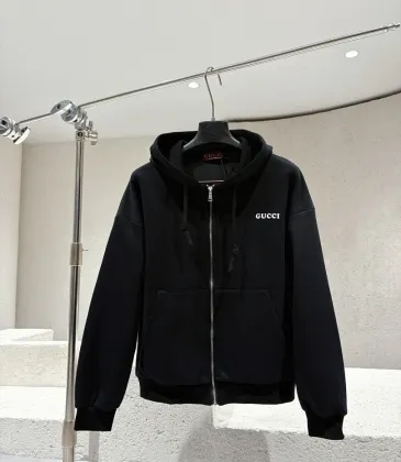 Gucci Zip Up Hooded Jacket, 460gsm Heavyweight Fabric, Black #B68824 Gucci Zip Up Hooded Jacket, 460gsm Heavyweight Fabric, Black #B68824
