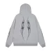 Hellstar Flame Graphic Print Pullover Hoodie, Heather Gray #B68260