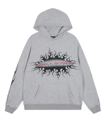 Hellstar Flame Graphic Print Pullover Hoodie, Heather Gray #B68260