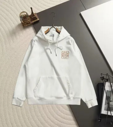 Loewe Anagram Embroidered Hoodie Pullover Sweatshirt Black White #B67656